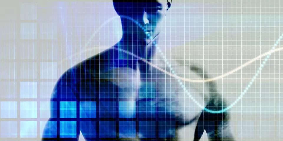 Artificial Intelligence and Machine Learning Stockillustratie