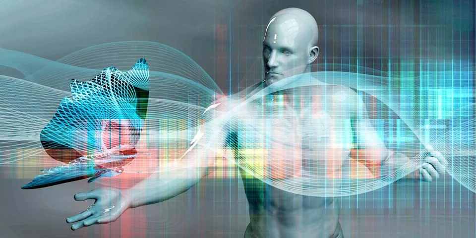 Artificial Intelligence and Machine Learning 스톡 일러스트