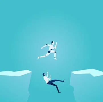 Artificial intelligence and modern technology advantage concept. Stock Illustration