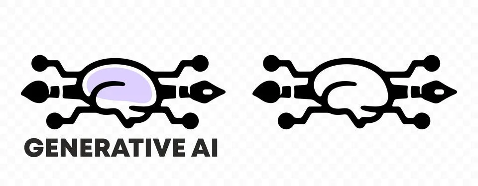 Artificial intelligence and neural network, graphic design Stock-Illustration