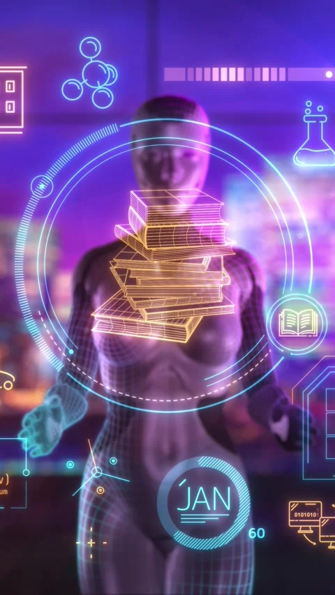 Artificial intelligence and scientific research. 3D render Stock Footage 248768306