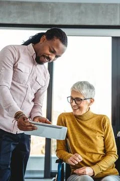 Artificial intelligence and technology development team using laptops, codi.. Stock Photos