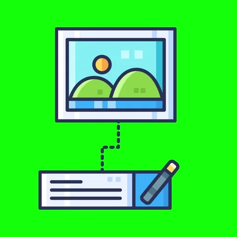 Artificial intelligence animated icons with chroma key background. Stock Footage 340044572