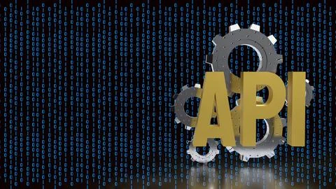 Artificial Intelligence API Integration Concept with Digital Binary Backgro.. Stock Illustration