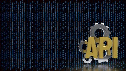 Artificial Intelligence API Integration Concept with Digital Binary Backgro.. Stock Illustration