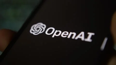 Artificial intelligence app of chat gpt by open ai on the iphone screen. 動画素材 238788298