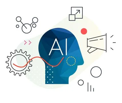 Artificial Intelligence Application Impact - Icon Stock Illustration
