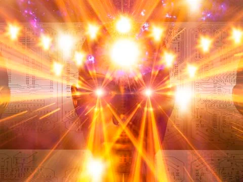 Artificial intelligence, artwork Illustrazione stock