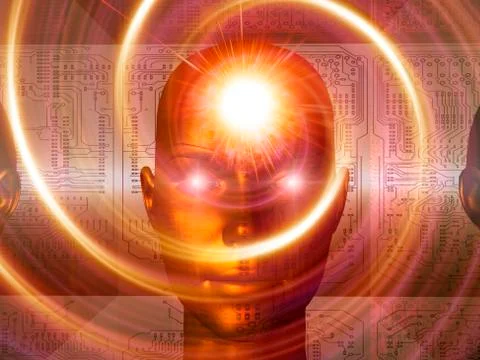 Artificial intelligence, artwork Stock Illustration