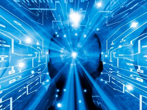 Artificial intelligence, artwork Stock Illustration