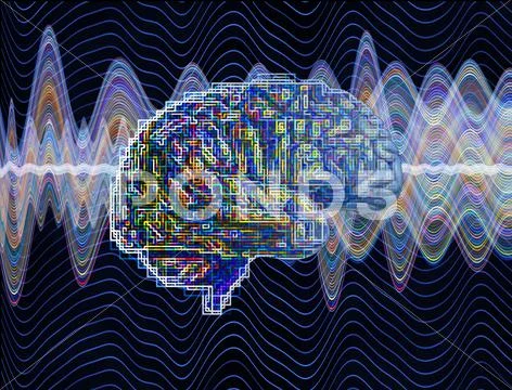 Artificial intelligence, artwork Stock Illustration