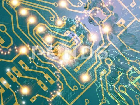Artificial intelligence, artwork Stock Illustration
