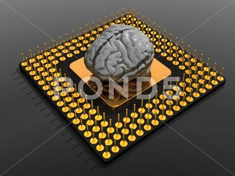 Artificial intelligence, artwork Stock Illustration