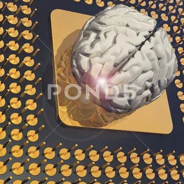 Artificial intelligence, artwork Stock Illustration