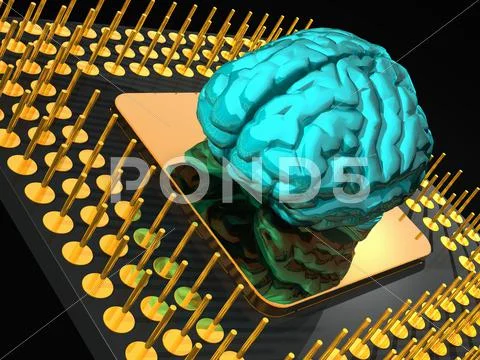 Artificial intelligence, artwork Stock Illustration
