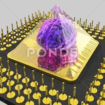 Artificial intelligence, artwork Stock Illustration