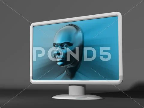Artificial intelligence, artwork Stock Illustration