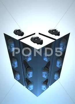 Artificial intelligence, artwork Stock Illustration