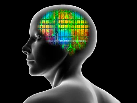 Artificial intelligence, artwork 스톡 일러스트