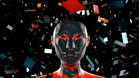 Artificial Intelligence assembling consciousness Stock Footage 126845925