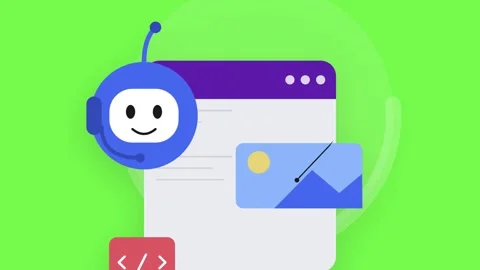 Artificial Intelligence Assistant Character with Digital Interface and Cont.. Видео 345981397