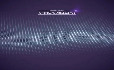 Artificial intelligence automation technology background. Augmented reality Stock Illustration