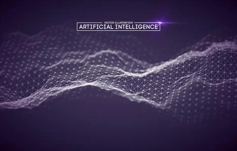 Artificial intelligence automation technology background. Augmented reality Stock Illustration