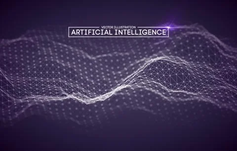 Artificial intelligence automation technology background. Augmented reality Stock Illustration