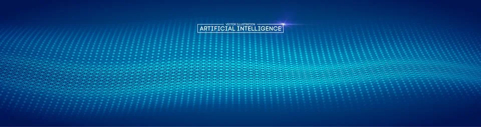 Artificial intelligence automation technology background. Augmented reality Stock Illustration