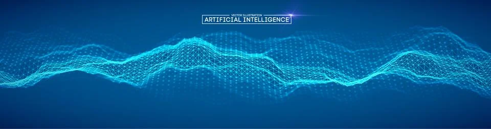 Artificial intelligence automation technology background. Augmented reality Stock Illustration