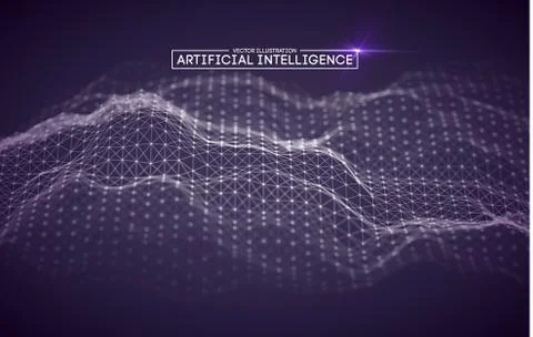 Artificial intelligence automation technology background. Augmented reality Stock Illustration