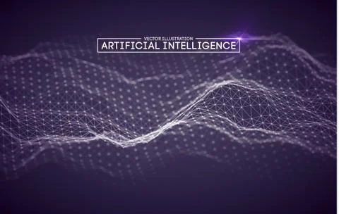 Artificial intelligence automation technology background. Augmented reality Stock Illustration