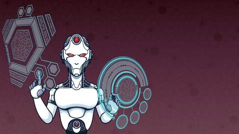 Artificial Intelligence Background Evil イラスト素材