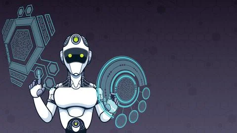 Artificial Intelligence Background Stock Illustration