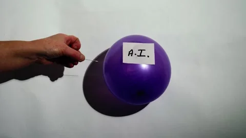 Artificial intelligence balloon popping Stock Footage 268041875