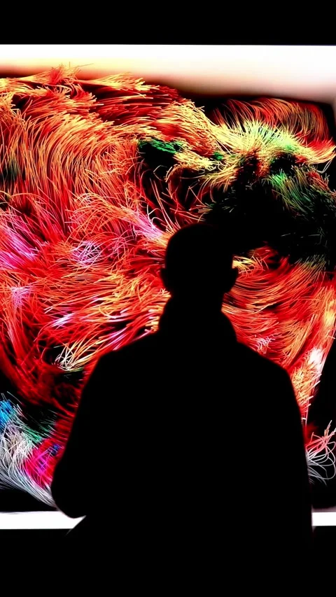 Artificial intelligence based digital art. Stock Footage 271234677