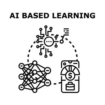 Artificial intelligence based learning and business optimization 스톡 일러스트
