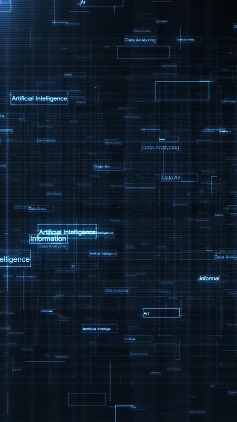 Artificial Intelligence Big Data Analytics Information Interface Video stock 341375905