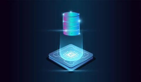 The artificial intelligence big data server cloud. and digital back up clou.. 스톡 일러스트