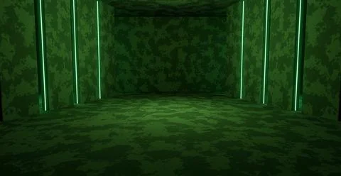 Artificial Intelligence Big Studio Showroom Club Garage Underground Warehouse Illustrazione stock