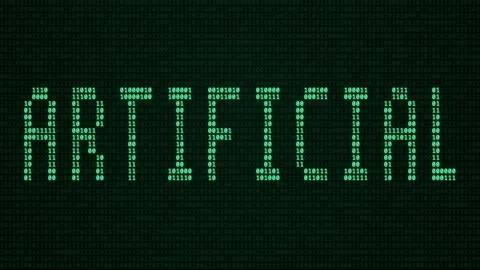 Artificial Intelligence Binary Code Background Stock Footage 337038401
