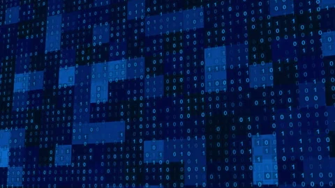 Artificial intelligence binary digital information flow Stock Footage 343345190