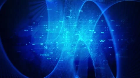 Artificial intelligence blue concept background Stock Footage 154059996