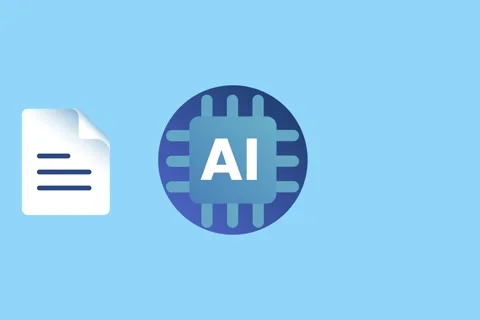Artificial Intelligence: Blue CPU Chip and Digital Circuitry 4K Stock Footage 339275306