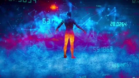 Artificial Intelligence body scanner. bi... | Stock Video | Pond5