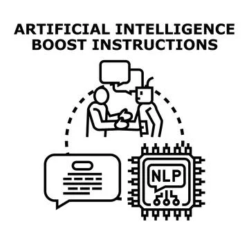 Artificial intelligence boosting user instructions process Stock Illustration