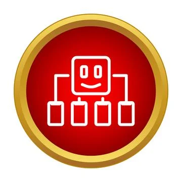 Artificial intelligence bot connecting multiple digital cells Illustrazione stock