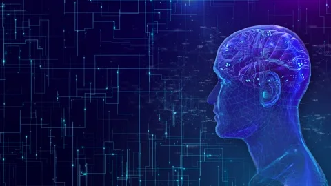 Artificial intelligence brain abstract concept machine learning data mining Stock Footage 312976230