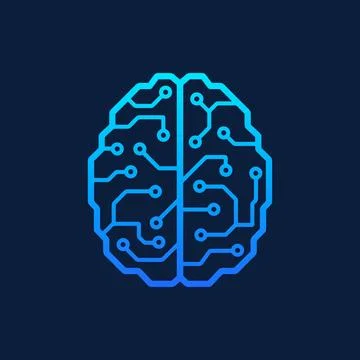 Artificial intelligence brain circuit lines technology concept form a brain イラスト素材