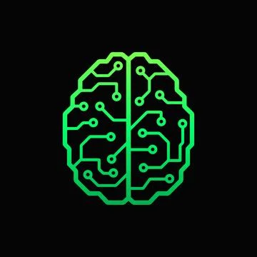 Artificial intelligence brain circuit lines technology concept form a brain イラスト素材